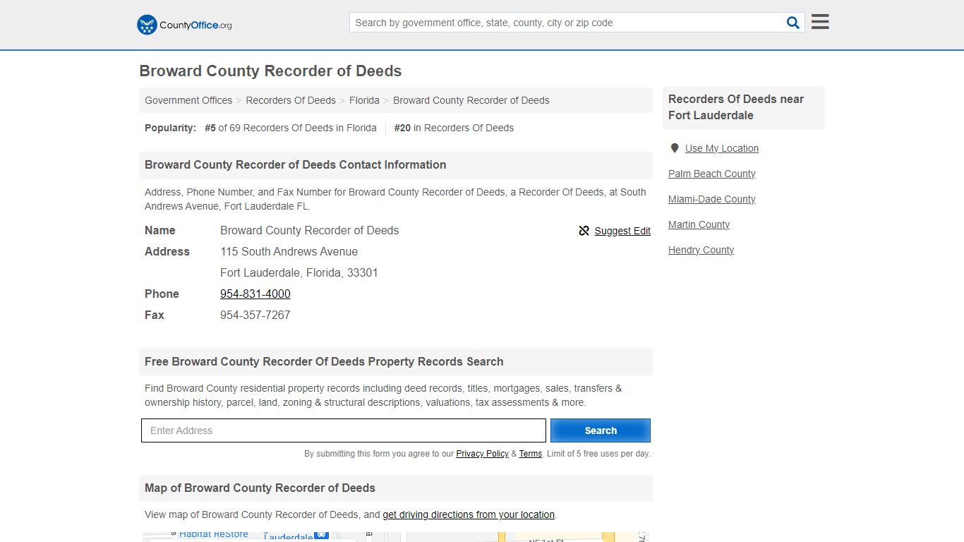 Broward County Recorder of Deeds